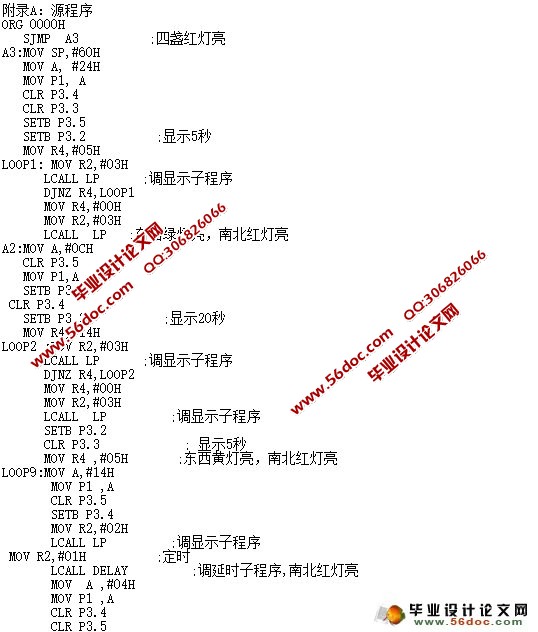 基于单片机控制的交通灯设计(附程序,电路图)