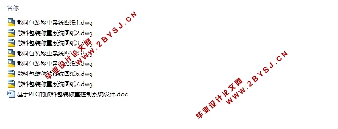 基于PLC的散料包装称重控制系统设计(含CAD图)
