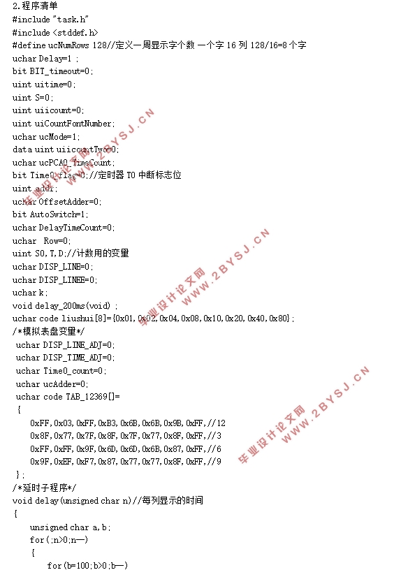 基于51单片机的POV-LED旋转时钟设计(附电路图,元器件清单,程序清单)