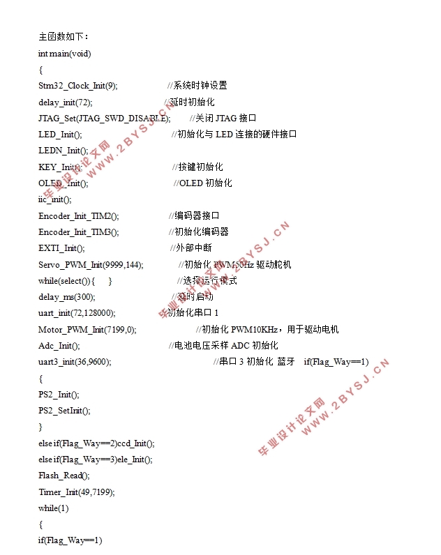 基于STM32单片机的智能小车的设计(附程序清单)