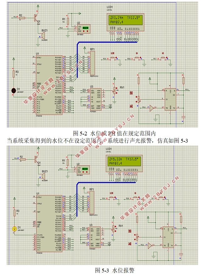 基于单片机的水情检测系统设计(附仿真程序)