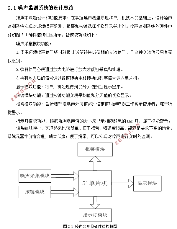 基于单片机的噪声监测仪的设计