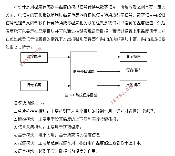 基于单片机的数字语音温度计