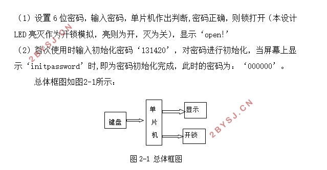 基于STC89C52单片机的电子密码锁设计