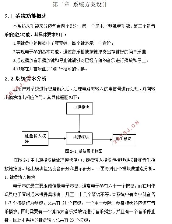 基于单片机的电子琴的设计