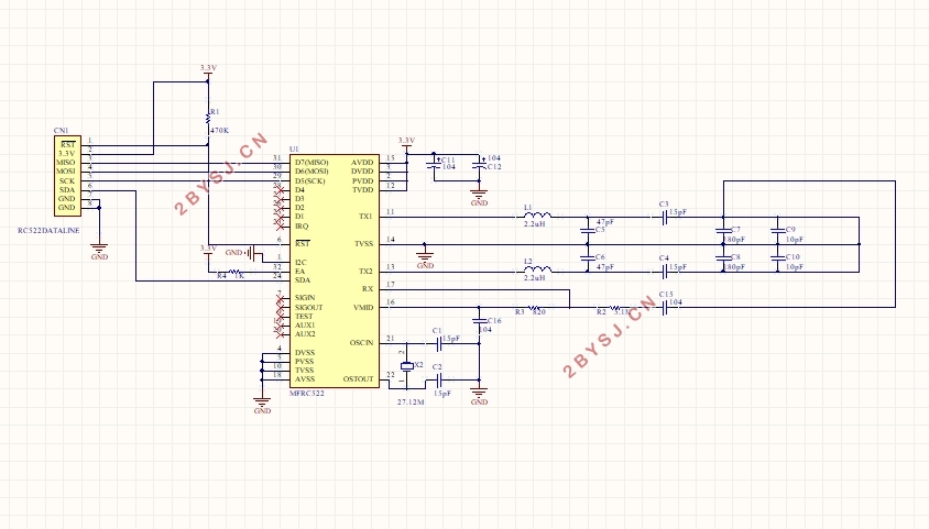 基于STM32的RFID读写设计(含电路图原理图,PCB图,程序)
