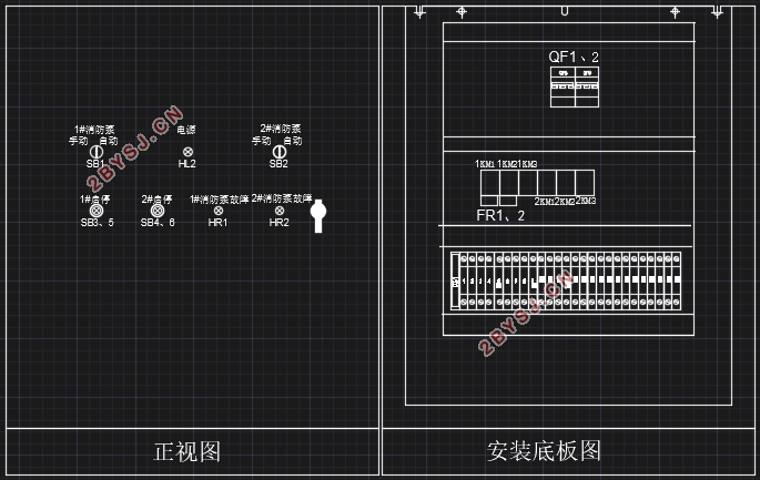 某小区消防供水系统设计(S7-200)(含CAD电气图)