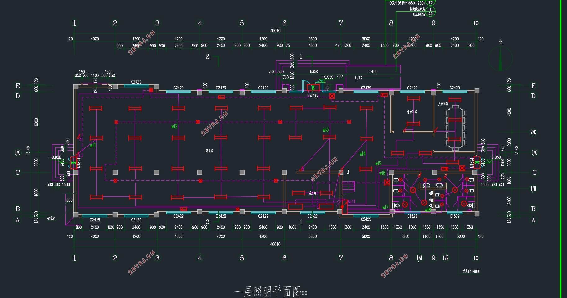 东台某办公楼电气工程设计(含CAD图)
