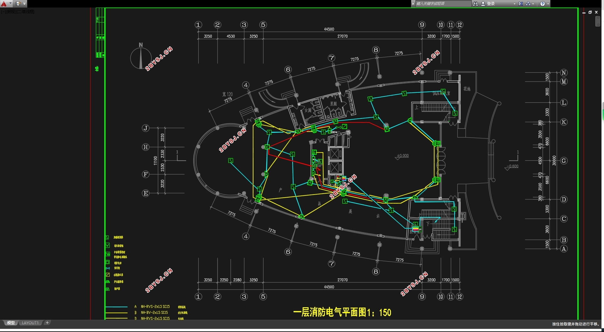 十层科研信息中心(二类高层办公建筑)电气设计(含CAD图)
