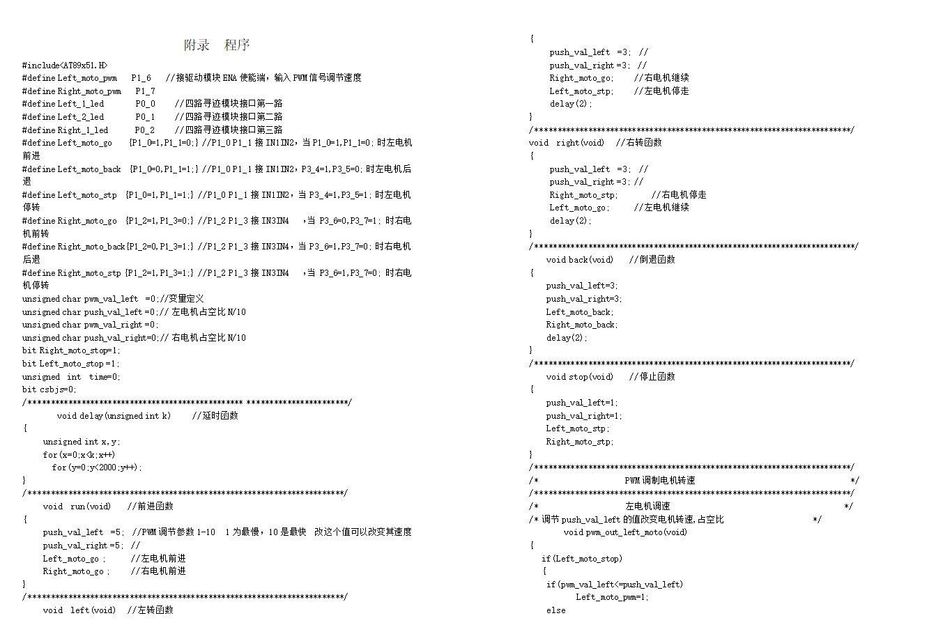 基于STC89C52单片机的智能循迹小车的设计