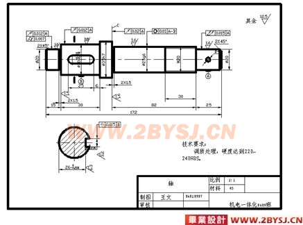 轴类零件的技术要求通常包括哪些内容?