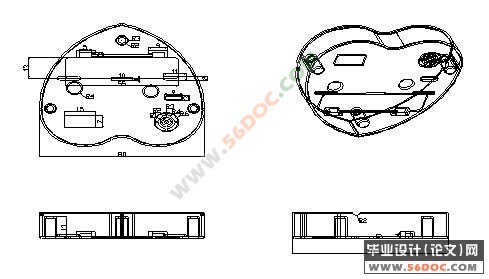 闹钟后盖注塑模模具设计