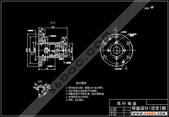 CA6140填料箱盖的车削加工(工序卡片,数控程序编制)