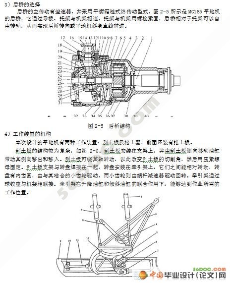 平地机整机及工作装置设计