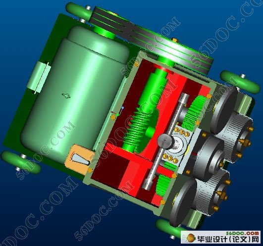 法兰成型机的总体设计(CAD图纸和PROE三维)