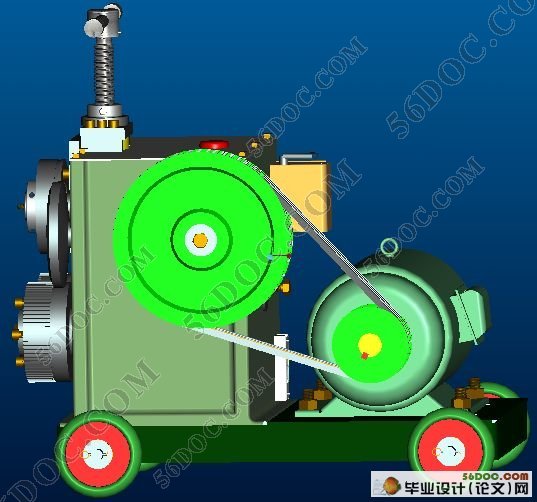 法兰成型机的总体设计(CAD图纸和PROE三维)