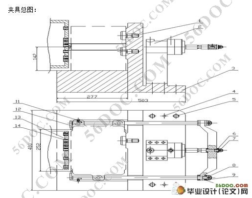 车床主轴箱箱体右侧10-M8螺纹底孔组合钻床设计