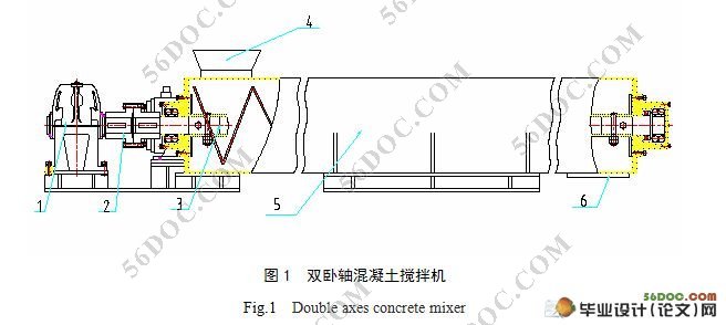 混凝土搅拌机机械部分设计(含cad零件图,装配图)