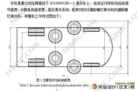 滚筒式城市道路栅栏清洗机设计