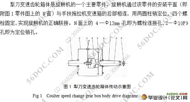 犁刀变速齿轮箱体加工工艺及其夹具设计(含cad零件图和装配图)