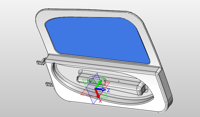 电动汽车右前车门的设计(含CAD图,SolidWorks,IGS三维图)
