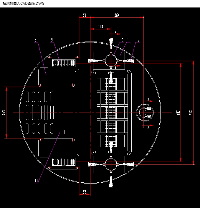 扫地机器人的设计(含CAD图,SolidWorks,IGS三维图)