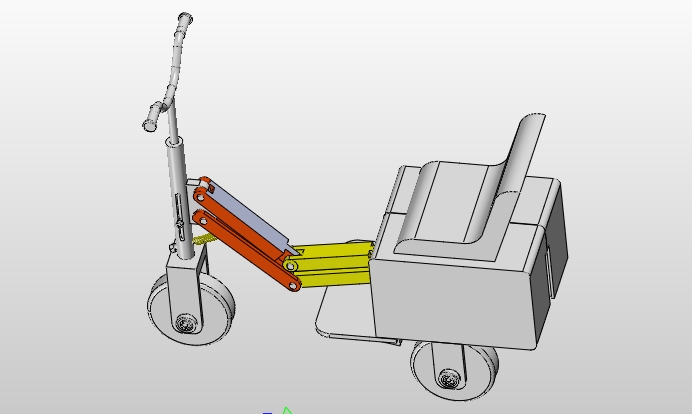 可折叠儿童电动车的设计(含CAD图,SolidWorks,PROE三维图)