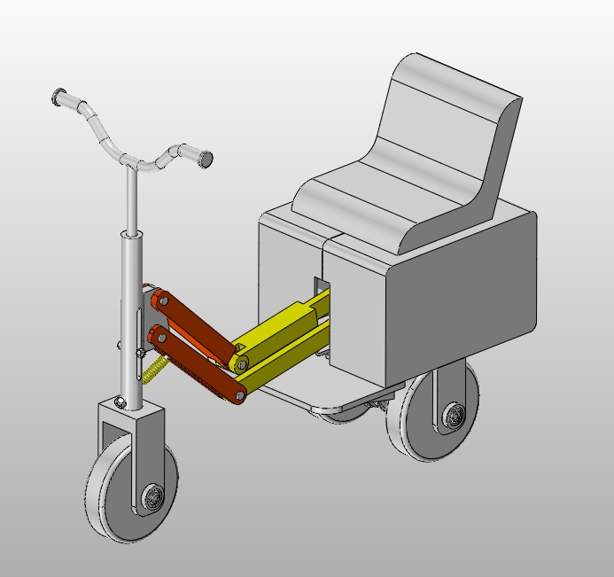 可折叠儿童电动车的设计(含CAD图,SolidWorks,PROE三维图)