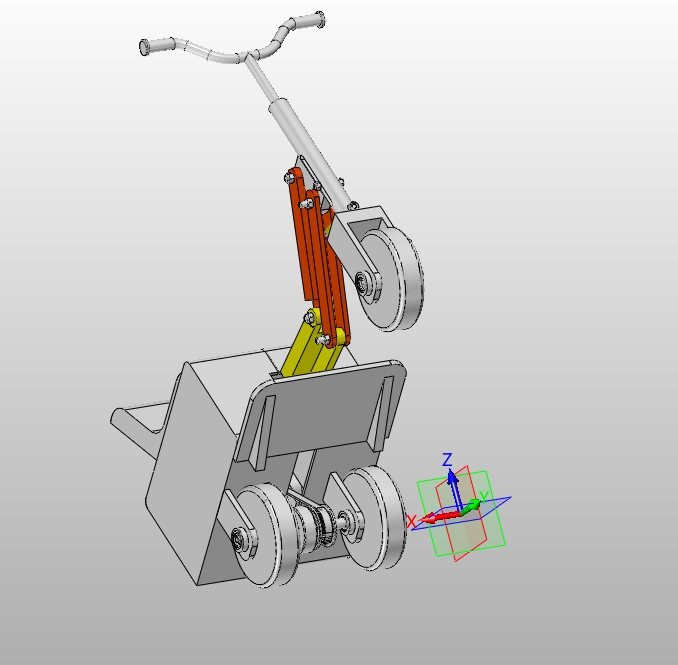 可折叠儿童电动车的设计(含CAD图,SolidWorks,PROE三维图)