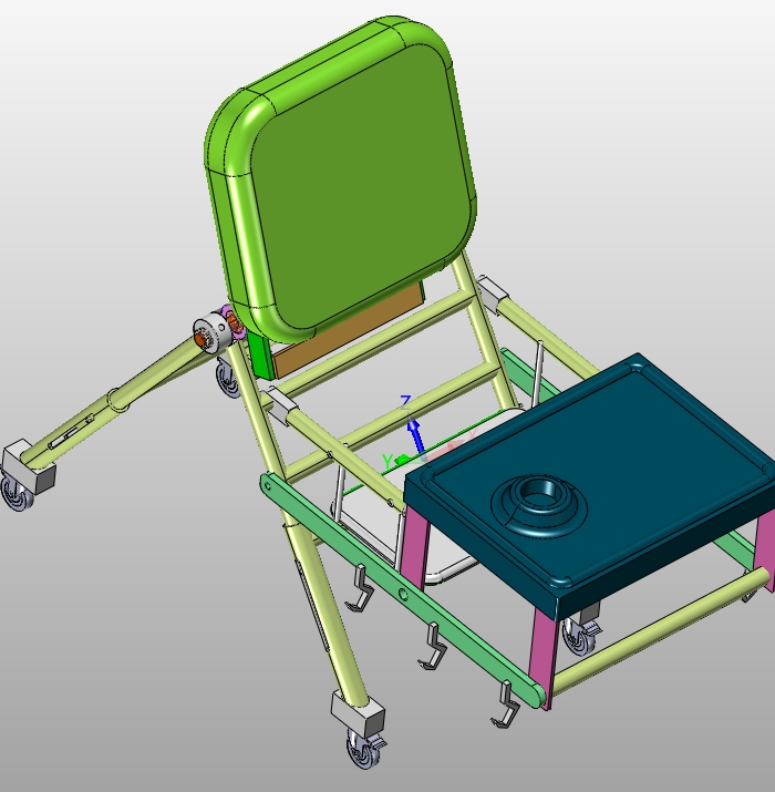 多功能婴儿餐桌椅的设计(含CAD图,SolidWorks,IGS三维图)