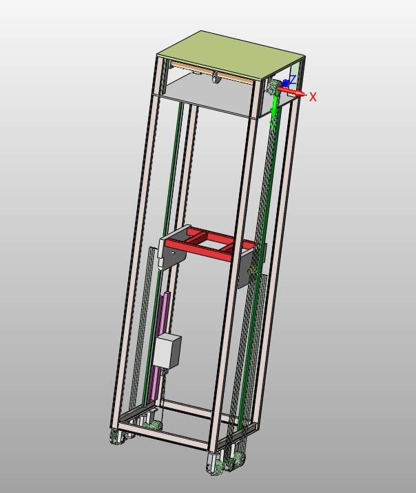 垂直升降类立体车库提升装置(含CAD图,SolidWorks,IGS三维图)