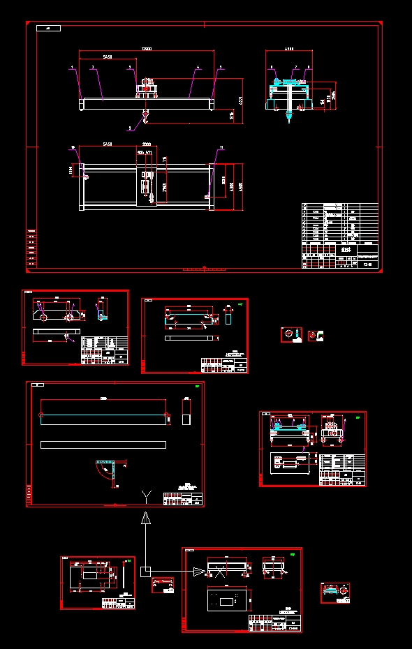 双梁悬挂过轨桥式起重机设计(含CAD零件图装配图)