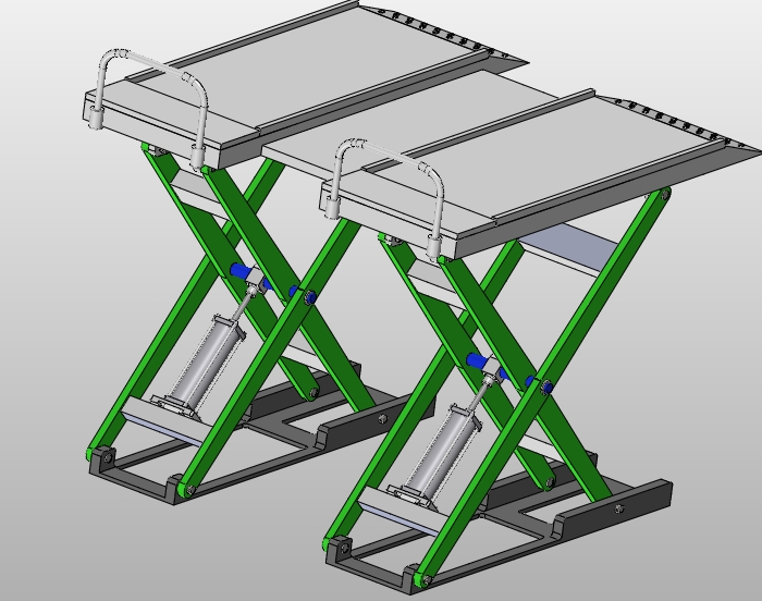 汽车检修升降台架的设计(含CAD零件装配图,SolidWorks三维造型)