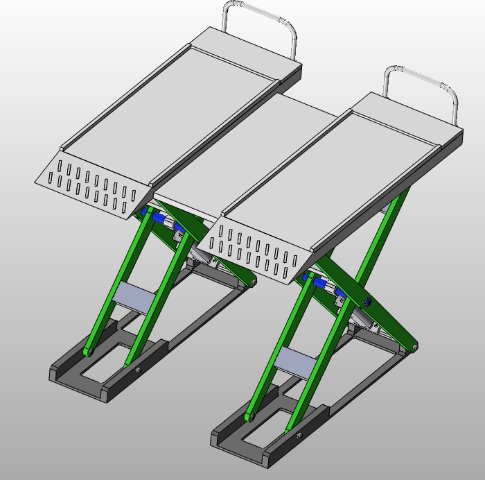 汽车检修升降台架的设计(含CAD零件装配图,SolidWorks三维造型)