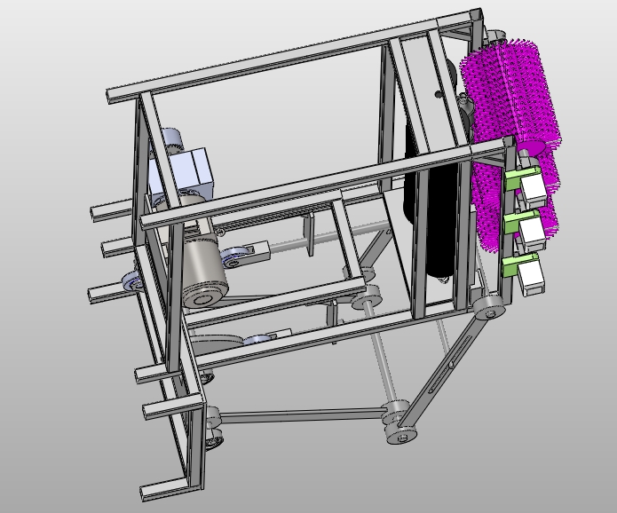 啤酒瓶洗瓶机的设计(含CAD零件装配图,SolidWorks三维造型)