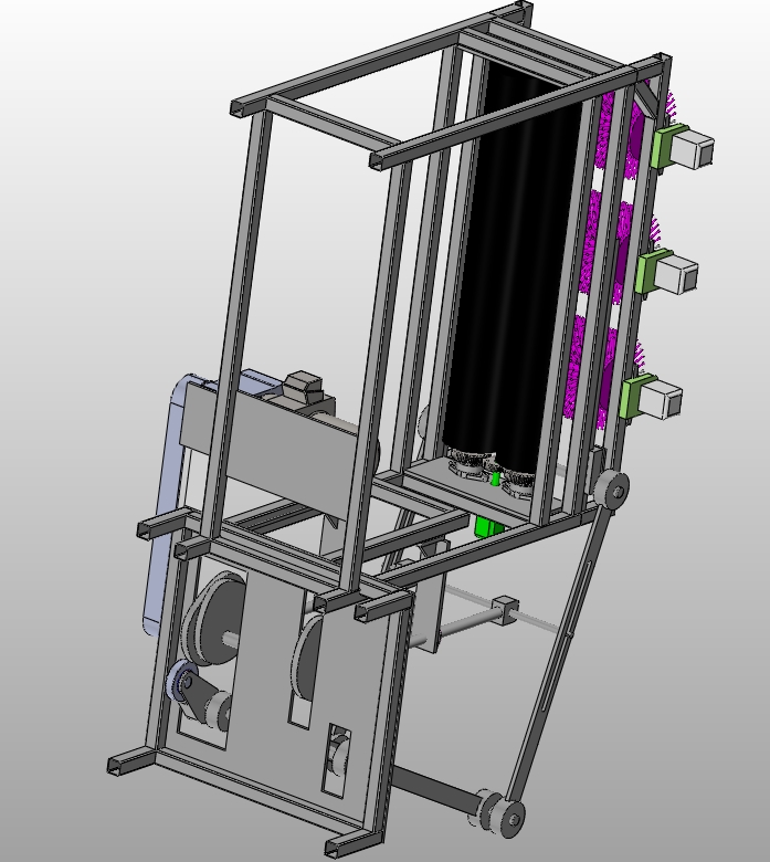 啤酒瓶洗瓶机的设计(含CAD零件装配图,SolidWorks三维造型)