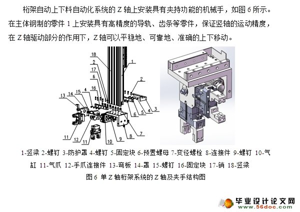 轻型轴类零件单Z轴桁架系统设计(含CAD零件装配图)