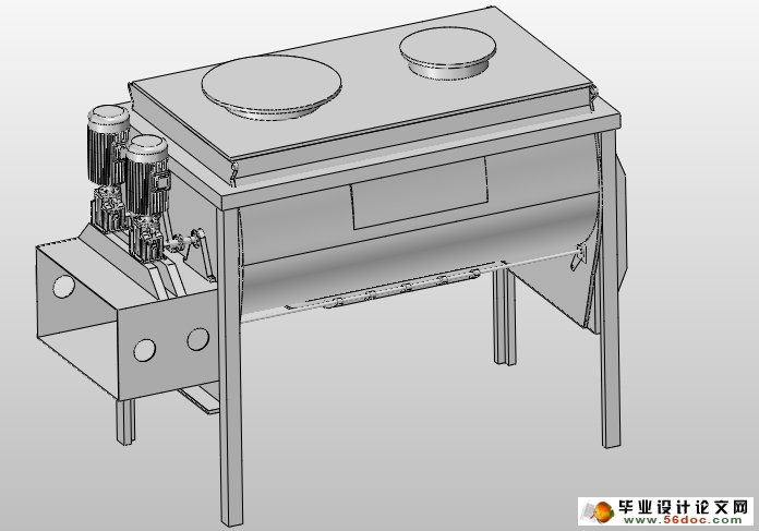 双轴桨叶式加湿调质机的设计(含CAD图,SolidWorks三维)