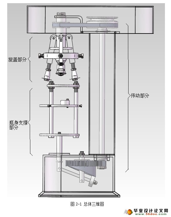 灌装生产线之酒瓶旋盖机的设计(含CAD图,SolidWorks三维)