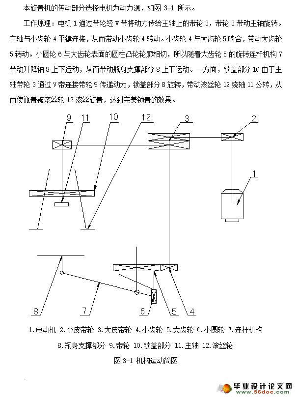 灌装生产线之酒瓶旋盖机的设计(含CAD图,SolidWorks三维)