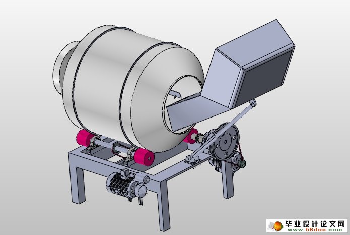 建筑混凝土搅拌机的设计(含CAD图,SolidWorks三维)