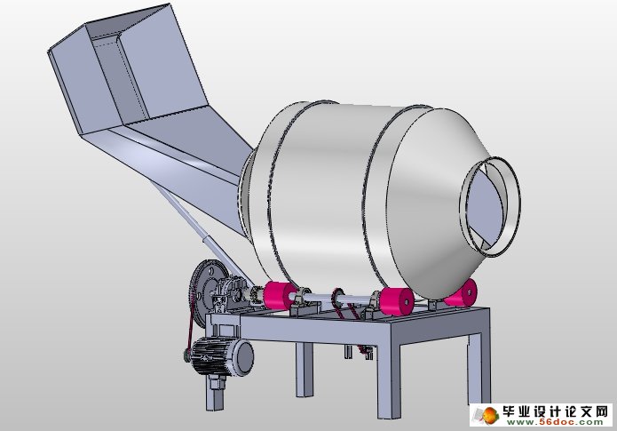 建筑混凝土搅拌机的设计(含CAD图,SolidWorks三维)