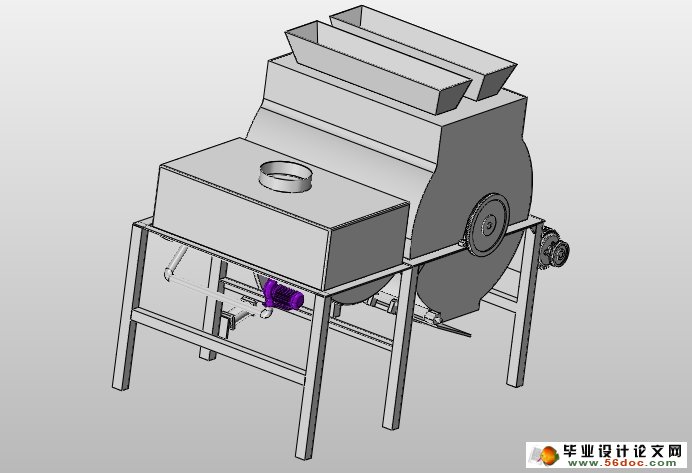 横流桨叶式加湿调质机的设计(农业机械)(含CAD图,SolidWorks三维)