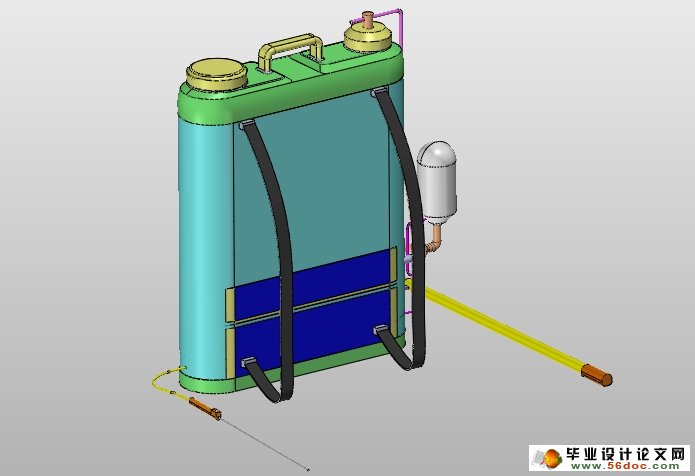 背负式静电喷雾机的设计(农业机械)(含CAD图,SolidWorks三维)