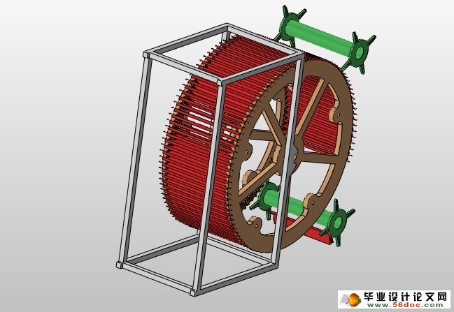 圆梳机中副夹板装置设计(含SolidWorks三维图)