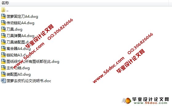 电动菠萝削皮机的设计(食品机械)(含CAD零件图装配图)