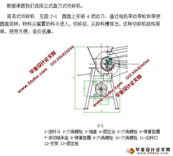 立式切碎机的设计(食品机械)