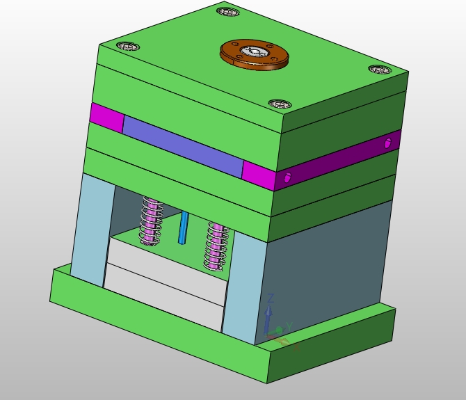 手电筒盖头注塑模具设计(含CAD图,PROE,SolidWorks,IGS三维图)