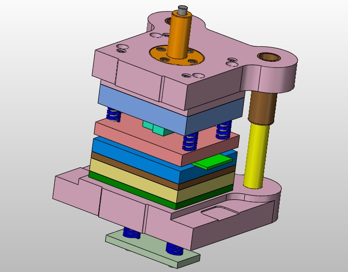 安全挂钩冲压模具设计含cad零件装配图solidworks三维造型