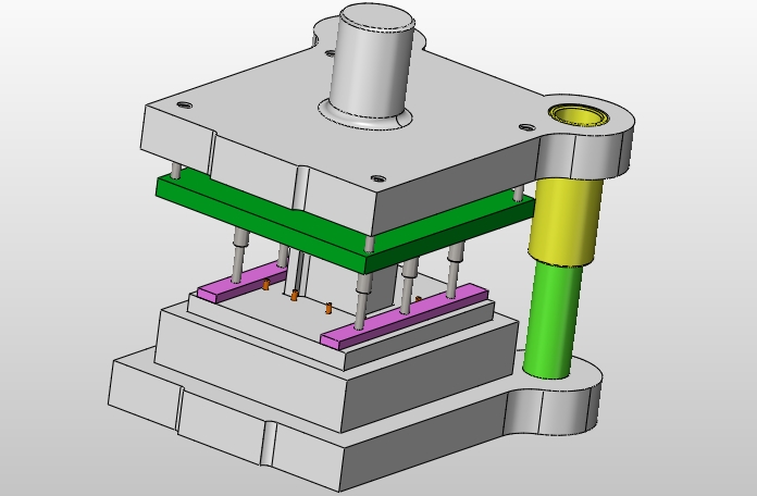 散热底座冲压模具设计(含CAD零件装配图,SolidWorks三维造型)